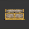 Vintage Wooden Chest With Gold Trim For Storing Clothing And Accessories
