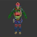 Tactical Operator In Full Gear With Helmet Goggles And Vest Standing On Gray Background