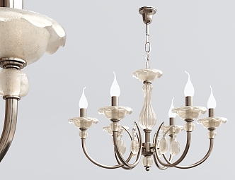 Light Luxury Chandelier 3d model