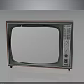 Vintage Electronic Television Appliance With Classic Wooden Frame And Control Panel