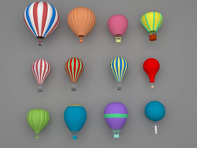 Modern Hot Air Balloon 3d model