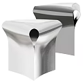 Modern Sleek Metal Side Table with Unique Shape for Contemporary Home Decor