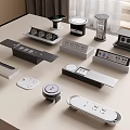 Modern Electrical Sockets and Power Strips with Sleek Design and Multiple Ports
