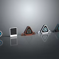 Modern Wireless Headphone Speakers with Various Stylish Designs and Blue Glowing Accents