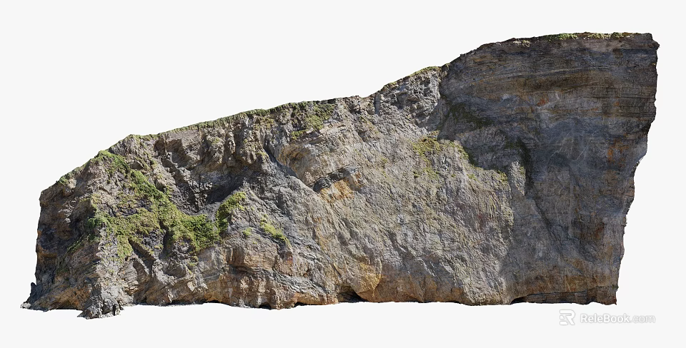 Natural Stone and Wood Elements With Rustic Texture Greenery And Outdoor Design 3d model 
