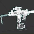 Submachine gun long-range weapon 3d model