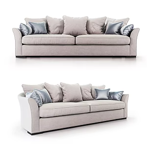 modern double sofa 3d model