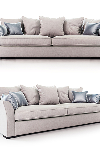 modern double sofa 3d model