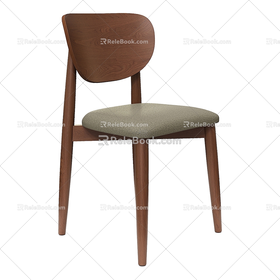 Nordic Simple Casual Chair 3d model