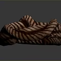 Soft Material Woven Striped Brown And White Coiled Household Accessory For Home Decor