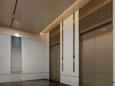 Modern Elevator Hall Public Area Elevator Hall Home Lobby model