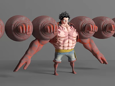 Modern Anime Characters One Piece 3d model