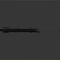 Black Tactical Submachine Gun with Rail System Grip Folding Stock and Modern Design