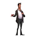 Cartoon character business man 3d model