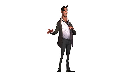 Cartoon character business man 3d model