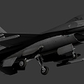 Fighting Falcon F16 aircraft 3d model