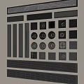 Various Metal Vent Grilles With Different Shapes And Decorative Designs 3d model