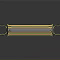 Hanging Electric Heater With Glowing Yellow Heating Tube And Metal Brackets