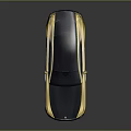 Luxury Golden Coupe Car With Black Roof Streamlined Design And Alloy Wheels
