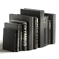 Stacked Books and Magazines with Different Sizes in Vertical and Horizontal Arrangements