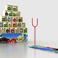 Angry Birds Themed Multi Layer Tower Play Equipment With Slingshot And Colorful Mat