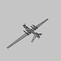 Gray Military Fighter Jet With Missiles And Extended Landing Gear