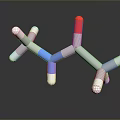3D Molecular Structure Model Equipment with Colored Spheres and Scientific Design