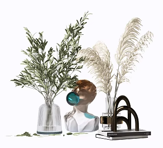 Modern Ornaments Combination Vase Ornaments 3d model