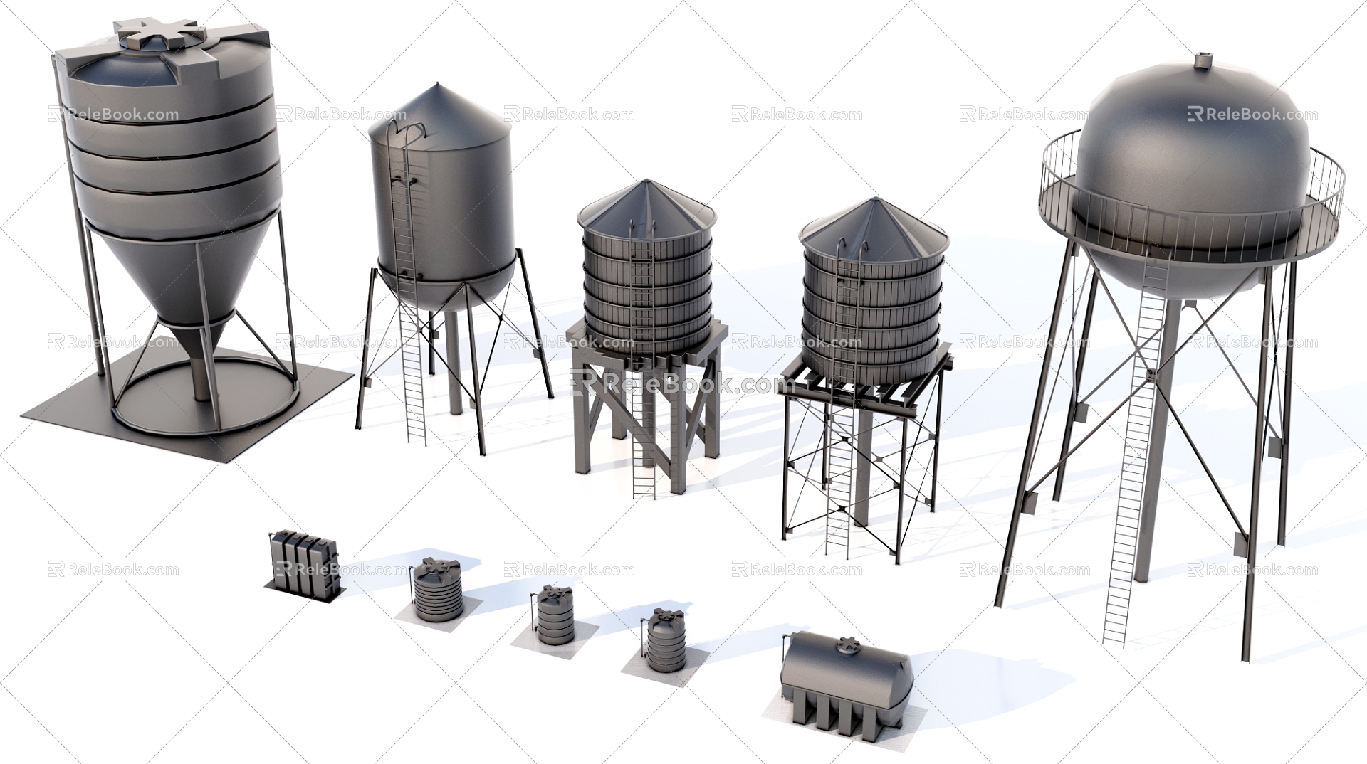 Water Tank Industrial Water Tank Roof Water Tank 3d model