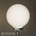 Modern White Spherical Shade Wall Sconce With Gold Metal Black Arms And Round Backplate