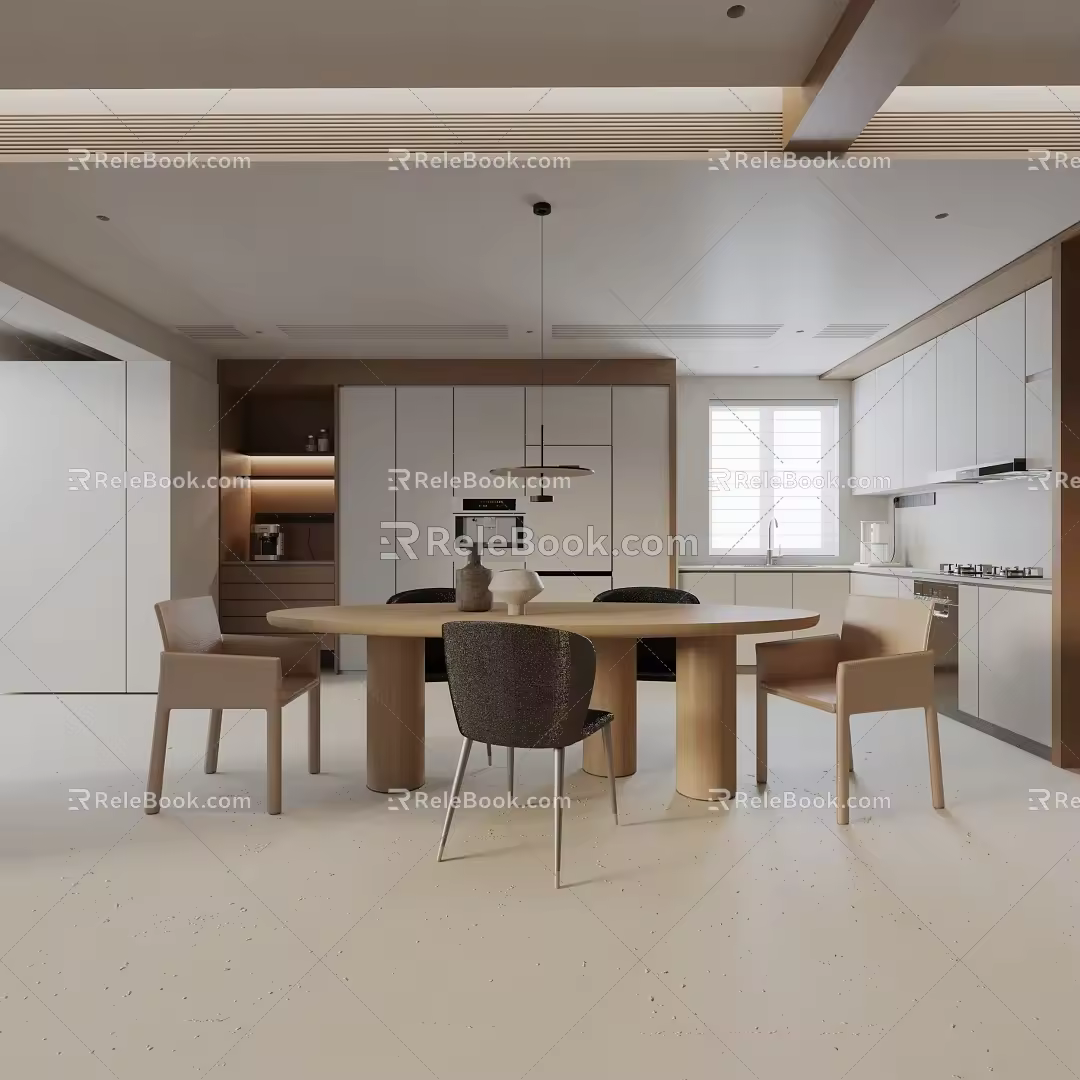 Modern table combination 3d model