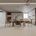 Modern table combination 3d model