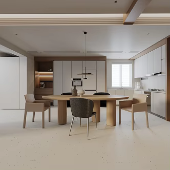 Modern table combination 3d model