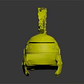 Roman Style White Helmet With Transparent Visor Red Feathers And Gold Accents