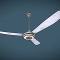 Modern Ceiling Air Conditioning Fan with White Blades and Gold Accent Base