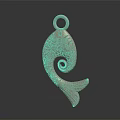 Elegant Fish Shaped Jewelry Pendant With Scaled Texture And Curved Tail Design