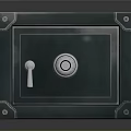 Green Metal Safe With Secure Lock And Sturdy Metal Trim Design