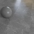 Gray Marble Wall Tile Design With Decorative Spheres In Front