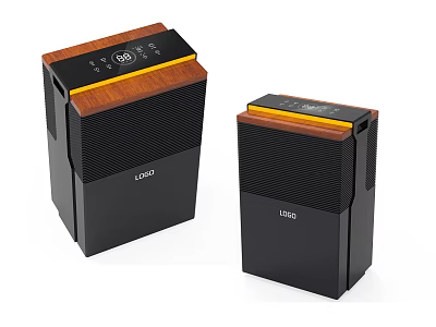 Modern Daily Use Electrical Appliances With Black Body Wooden Top Control Panels And Two Sizes 3d model