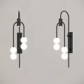 Elegant Modern Kitchen Interior Featuring Luxury Black Metal Chandelier With White Globe Lights