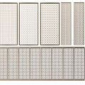 Decorative Screens With Various Intricate Patterns For Home Interior Design 3d model