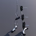 Sturdy Barbell Rack With Multiple Weight Plates And Chrome Barbell Bars For Home Gym