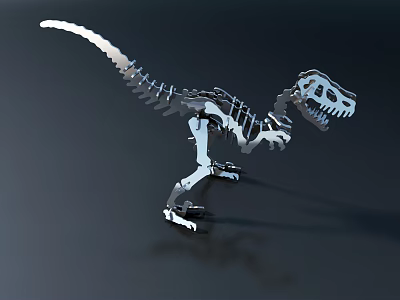 Unique Metal Dinosaur Skeleton Decorative Ornament Display Model For Home Decor 3d model