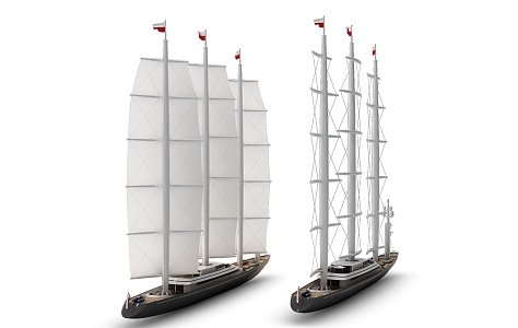 Modern Sailing 3d model