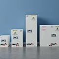 White Industrial Electrical Control Boxes with CE Certification Warning Labels and Digital Displays