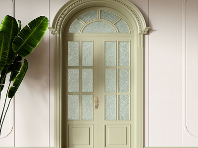 French double door 3d model