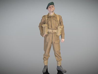 Modern men in the uniform of British soldiers model