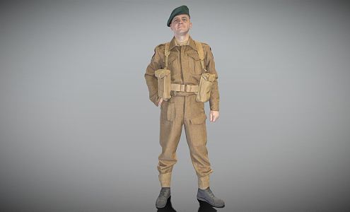 Modern men in the uniform of British soldiers 3d model