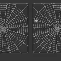 Modern Black and White Spider Web Pattern Wall Decor Artwork Design Style 3d model