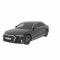 Audi Black Luxury Sedan Front And Rear Exterior View Design